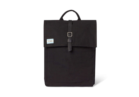 Black Utility Canvas Trekker Backpack