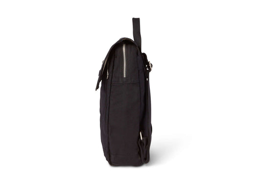 Black Utility Canvas Trekker Backpack